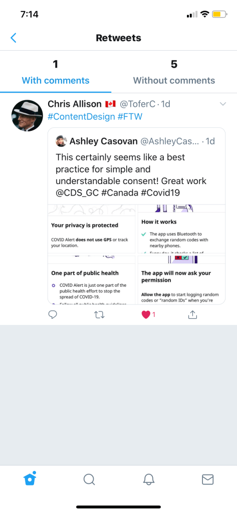 Quote tweet from @ToferC: "#ContentDesign #FTW"