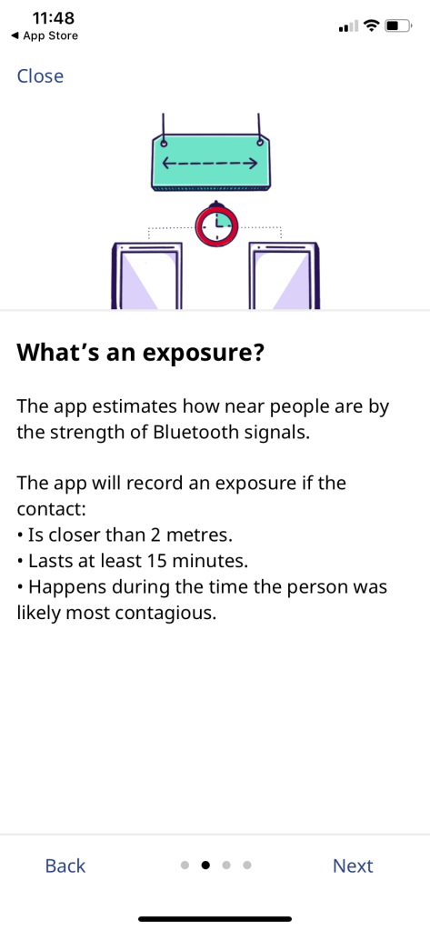 Second "how it works" screen: "What's an exposure?"